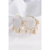 Pirinç Gold Renk Topçuk Model Halka Küpe - TJ-BKP8908