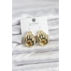 Pirinç Gold Renk Vintage Kadın Küpe 5886