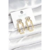 Pirinç Gold Renk Vintage Kadın Küpe 5886