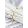 Pirinç Gold Renk Yıldız Model Kadın Bileklik - TJ-BB7986