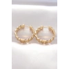 Pirinç Gold Renk Zincir Model Halka Küpe 5886