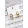 Pirinç Gold Renk Zincir Model Kadın Küpe - TJ-BKP11233