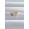 Pirinç Gold Renk Zirkon Taş Kaplama Earcuff Küpe 5886