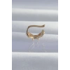 Pirinç Gold Renk Zirkon Taş Kaplama Earcuff Küpe 5886