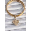 Pirinç Gold Renk Zirkon Taşlı Çapa Model Ajda Charm - TJ-BC1000