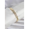 Pirinç Gold Renk Zirkon Taşlı Kadın Bileklik - TJ-BB8400
