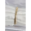 Pirinç Gold Renk Zirkon Taşlı Kadın Bileklik - TJ-BB8400
