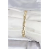 Pirinç Gold Renk Zirkon Taşlı Kadın Bileklik - TJ-BB8409