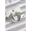 Pirinç Gümüş Renk 3D Üçgen Model Kadın Küpe - TJ-BKP10230