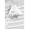 Pirinç Gümüş Renk 6 Çift Kadın Küpe Seti - TJ-BKP11332