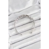 Pirinç Gümüş Renk Arpa Zirkon Taşlı Kadın Bileklik - TJ-BB7064