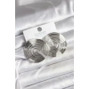 Pirinç Gümüş Renk Circle Model Kadın Küpe - TJ-BKP11436