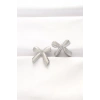 Pirinç Gümüş Renk Fiyonk Küpe - TJ-BKP8882