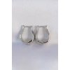 Pirinç Gümüş Renk İçi Boş Gül Küpe
