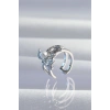 Pirinç Gümüş Renk İncili Ahtapot Earcuff Küpe 5886