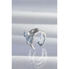 Pirinç Gümüş Renk İncili Ahtapot Earcuff Küpe - TJ-BKP9332