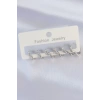 Pirinç Gümüş Renk Kalp Model Küpe Seti - TJ-BKP8993