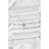 Pirinç Gümüş Renk Minimal Charmlı Kadın Kolye - TJ-BKO10804
