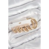 Pirinç Halka Model Gold Renk Kadın Set Küpe 5886