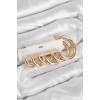 Pirinç Halka Model Gold Renk Kadın Set Küpe - TJ-BKP11057