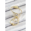 Pirinç Halkalı Model Gold Renk Kıkırdak Küpe 5886