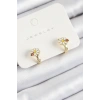 Pirinç Papatya Model Gold Renk Çocuk Küpe 5886