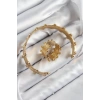 Pirinç Topcuk Model Gold Renk Bileklik Yüzük Set 5886