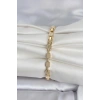 Pirinç Zirkon Taşlı Gold Renk Kadın Bileklik 5886