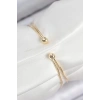 Pirinç Zirkon Taşlı Kalp Model Gold Renk Kadın Bileklik - TJ-BB7861