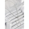 Pirinç Zirkon Taşlı Kalp Model Gümüş Renk  Y Kolye - TJ-BKO10447