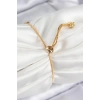 Pirinç Zirkon Taşlı Kare Model Gold Renk Asansörlü Kadın Bileklik - TJ-BB7792