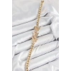 Pirinç Zirkon Taşlı Kelebek Model Gold Renk Kadın Bileklik - TJ-BB7541
