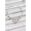 Pirinç Zirkon Taşlı Yıldız Model Gümüş Renk Charm Bileklik - TJ-BB7347