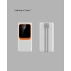 Powerbank 10000 mAh – Çift USB Çıkışlı Type-C Girişli Şık Beyaz Tasarım