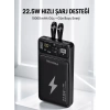 Powerbank Hızlı Şarj 10000 mAh Dahili Kablo Yeni Nesil