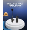 Profesyonel Ses Kayıt İçin Kablosuz Mini Yaka Mikrofonu