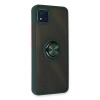 Realme C11 2021 Kılıf Montreal Yüzüklü Silikon Kapak - Yeşil
