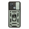 Realme C11 2021 Kılıf Pars Lens Yüzüklü Silikon - Yeşil