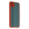 Realme C11 Kılıf Miami Şeffaf Silikon - Kırmızı