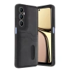 Realme C65 Sara Kartvizitli Deri Kılıf - Siyah