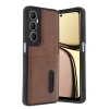 Realme C65 Sara Kartvizitli Deri Kılıf - Taba
