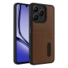 Realme Note 50 4g Kılıf Sara Kartvizitli Deri Kılıf - Taba