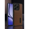 Realme Note 50 4g Kılıf Sara Kartvizitli Deri Kılıf - Taba