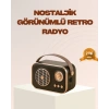 Retro Bluetooth Radyo – Nostaljik Tasarım TF Kart ve USB Destekli