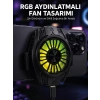 RGB Fan Aydınlatmalı Sessiz Çalışan Telefon Soğutucu