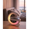 RGB Gece Lambalı Kablosuz Şarj Cihazlı Bluetooth Hoparlör Dijital Saat