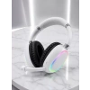 RGB Işıklı Mikrofonlu Bluetooth Kulaklık Beyaz Over-Ear Tasarım Type-C Şarjlı