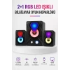 RGB LED Aydınlatmalı Bilgisayar Oyun Hoparlör Sistemi