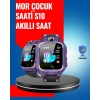 S10 Mor Akıllı Çocuk Saati Geçmiş Konum ve Acil Durum Uyarılı