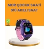 S10 Mor Akıllı Çocuk Saati Konum Takip ve Güvenlik Özellikli